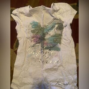 Aeropostale White and Multicolor Kids Tee